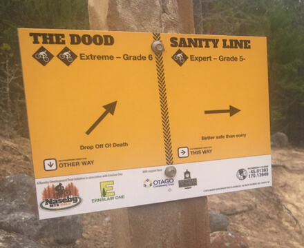 Naseby development trust sign post